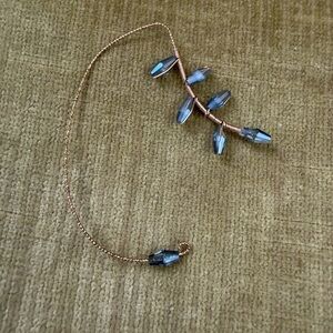 Elegant Blue and Gold Women's Ear Cuff